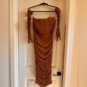 Brown Crocktail Dress - Formal